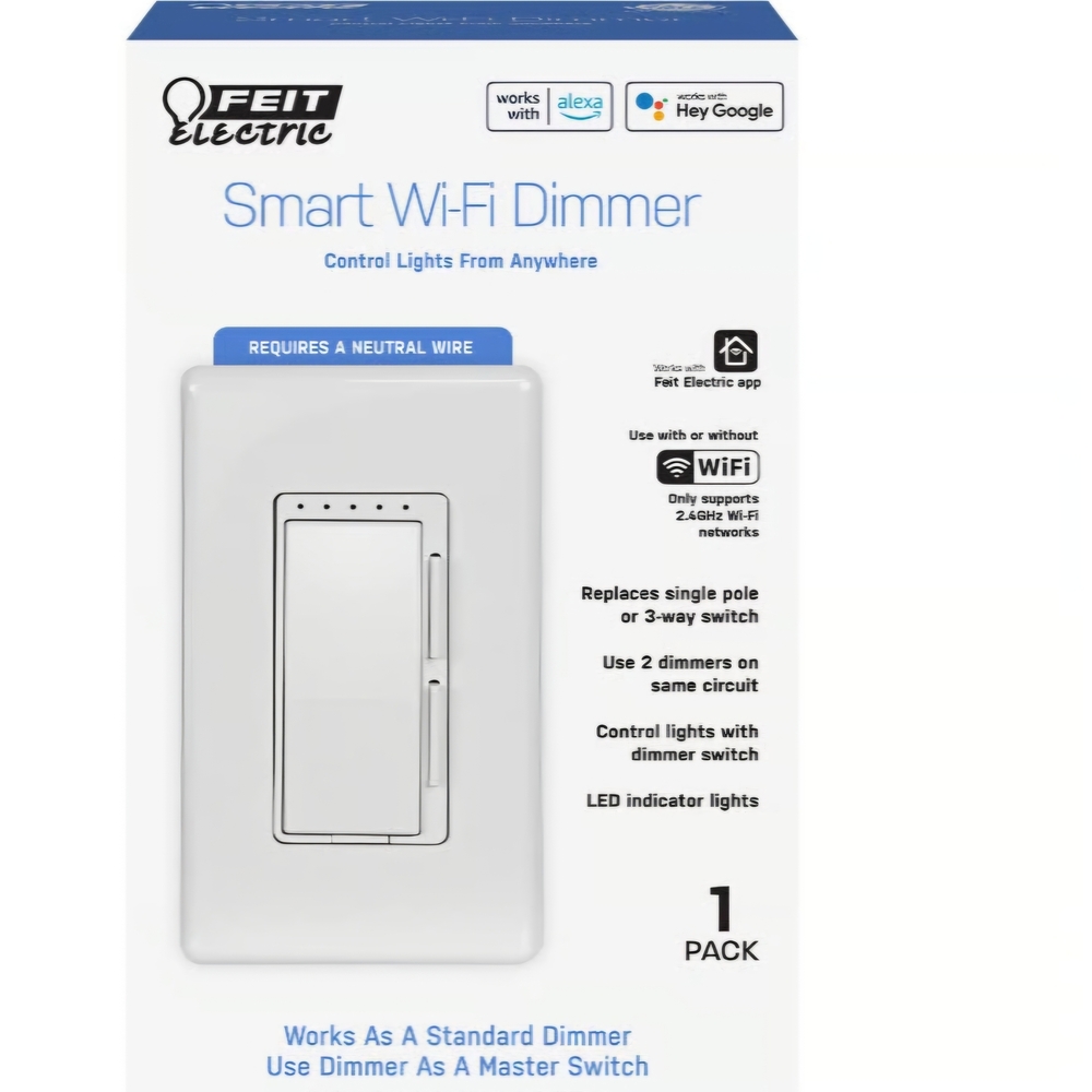 FEIT Smart WiFi Dimmer - White